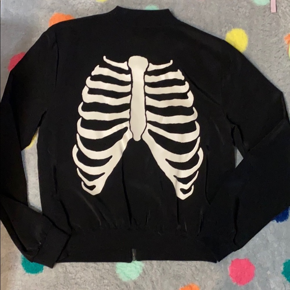 ✨DONATED✨ Skeleton Bomber Jacket